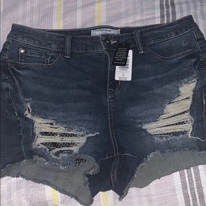 Torrid Destroyed Denim Shorts